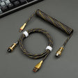 Mechanical Keyboard Spring Cable Gold-plated Aerial Plug(Black) - free shipping - PMC TechLife - Order now!
