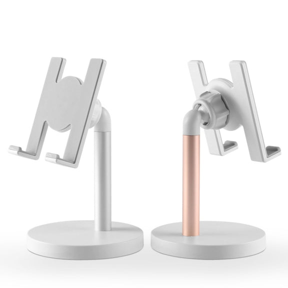 MT-100 Round Bottom Column Multi-Angle Adjustable Mobile Phone Tablet Holder(Rose Gold)