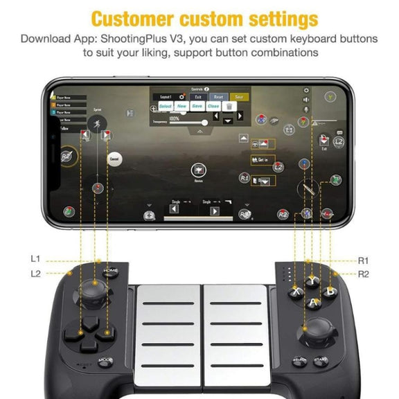 STK-7007F Wireless Bluetooth Stretch Gamepad Joystick For Android and IOS Phones(Red Blue)
