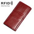 BP806 RFID Anti-Theft Brush Lady Wallet Multi-Card Clutch Bag(Red) - Antimagnetic RFID Package by PMC TechLife | Online Shopping South Africa | PMC TechLife | Buy Now Pay Later Mobicred