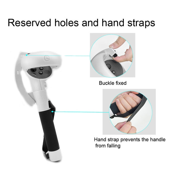 VR Controllers Long Stick Handle for Oculus Quest 2 Playing Beat Saber Games