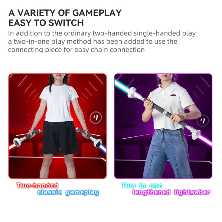 VR Controllers Long Stick Handle for Oculus Quest 2 Playing Beat Saber Games