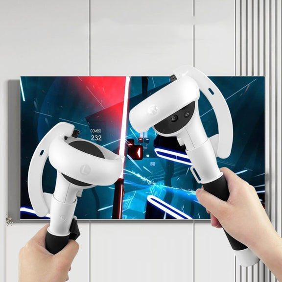 VR Controllers Long Stick Handle for Oculus Quest 2 Playing Beat Saber Games