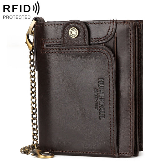 HUMERPAUL BP950 RFID Anti-Magnetic Men Wallet Large Capacity Multi-Card Solt Pocket(Brown) - free shipping - PMC Jewellery - Order now!