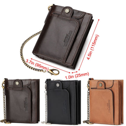 HUMERPAUL BP950 RFID Anti-Magnetic Men Wallet Large Capacity Multi-Card Solt Pocket(Khaki) - free shipping - PMC Jewellery - Order now!