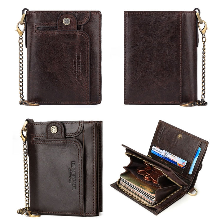 HUMERPAUL BP950 RFID Anti-Magnetic Men Wallet Large Capacity Multi-Card Solt Pocket(Brown) - free shipping - PMC TechLife - Order now!