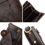 HUMERPAUL BP950 RFID Anti-Magnetic Men Wallet Large Capacity Multi-Card Solt Pocket(Brown)