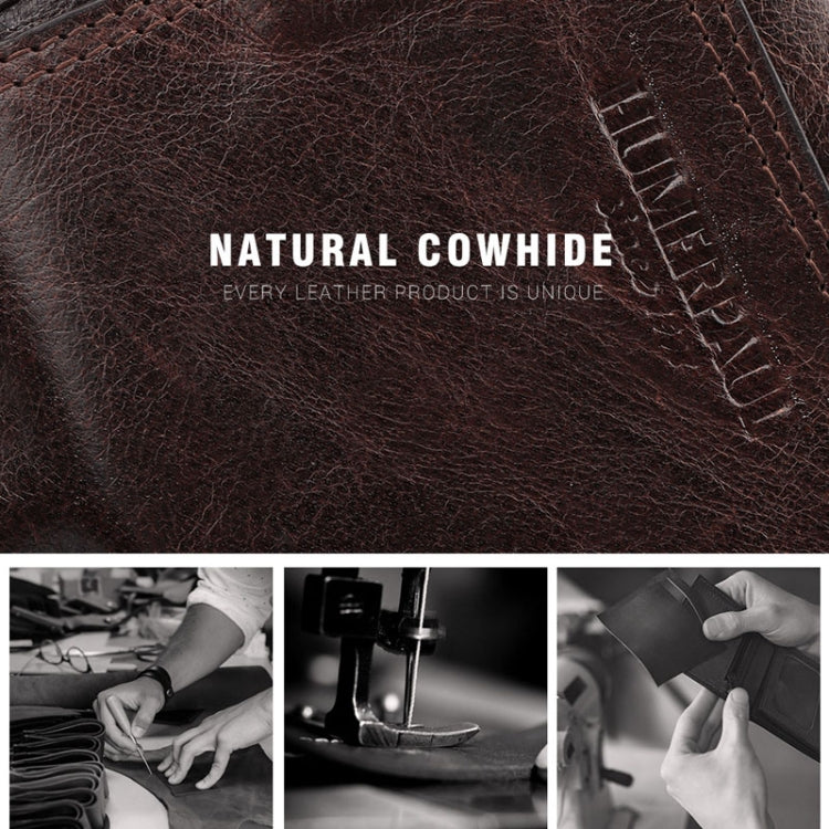 HUMERPAUL BP950 RFID Anti-Magnetic Men Wallet Large Capacity Multi-Card Solt Pocket(Brown) - free shipping - PMC Jewellery - Order now!