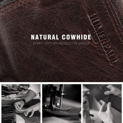 HUMERPAUL BP950 RFID Anti-Magnetic Men Wallet Large Capacity Multi-Card Solt Pocket(Brown) - free shipping - PMC Jewellery - Order now!