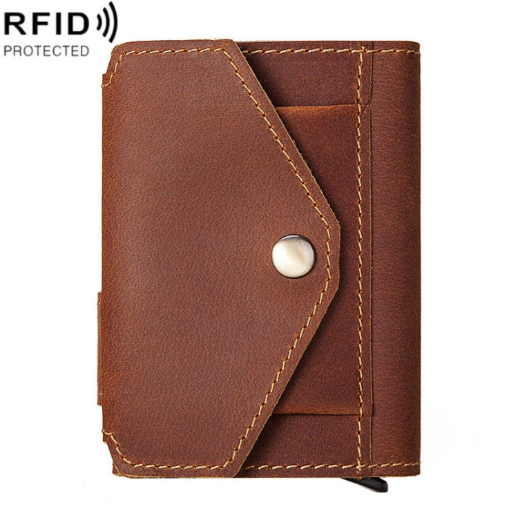 HUMERPAUL BP906 Credit Card Cover RFID Anti-Theft Brush Card Bag(Brown) - free shipping - PMC Jewellery - Order now!