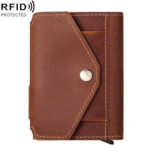 HUMERPAUL BP906 Credit Card Cover RFID Anti-Theft Brush Card Bag(Brown) - free shipping - PMC Jewellery - Order now!