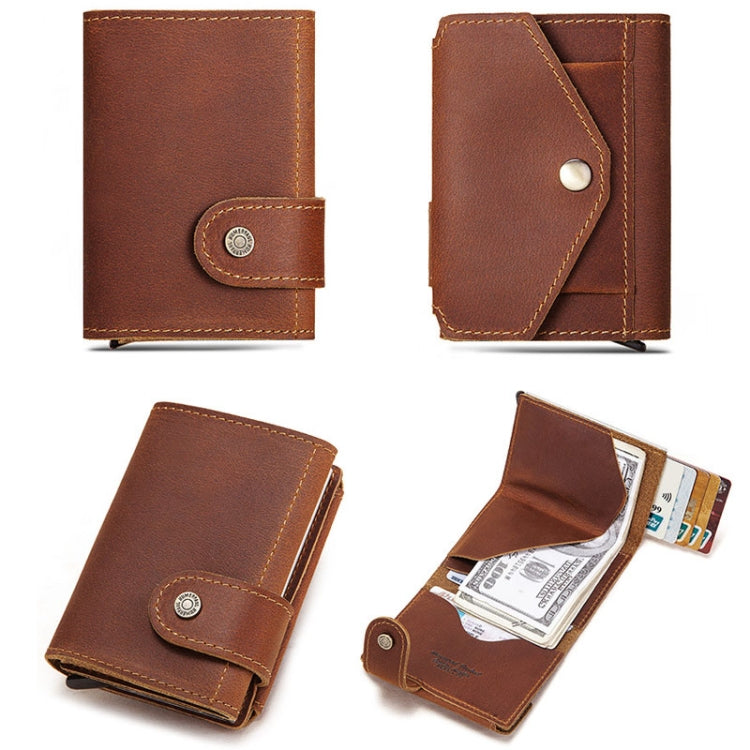 HUMERPAUL BP906 Credit Card Cover RFID Anti-Theft Brush Card Bag(Brown) - free shipping - PMC Jewellery - Order now!