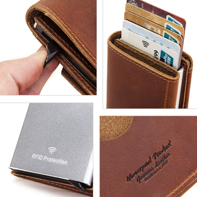 HUMERPAUL BP906 Credit Card Cover RFID Anti-Theft Brush Card Bag(Black) - free shipping - PMC Jewellery - Order now!