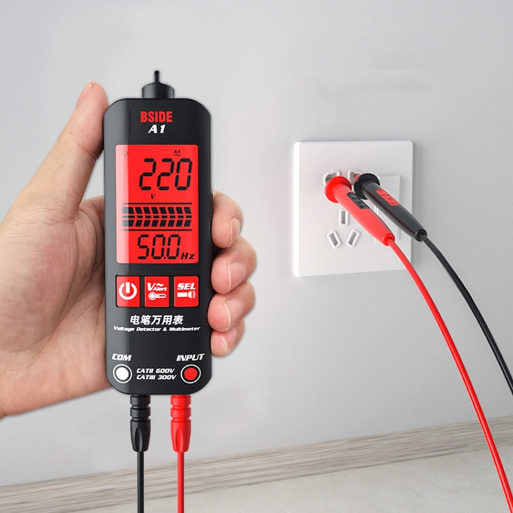 BSIDE A1 Dual Mode Smart Handheld High Precision Detection Electrician Voltage Multimeter Without Battery(Black) - Digital Multimeter by BSIDE | Online Shopping South Africa | PMC Jewellery | Buy Now Pay Later Mobicred