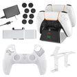 JYS JYS-P5151 For PS5 12 In 1 Handle Charger + Rocker Cap + Privacy Cover + Silicone Cover + Bracket Set, US Plug (Black) - Cases by PMC TechLife | Online Shopping South Africa | PMC TechLife