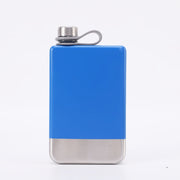 9oz Portable 304 Stainless Steel Flagon Whiskey Vodka Wine Pot Hip Flask(Blue)