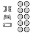 10 PCS Gamepad Silicone Luminous Button Cap Rocker Cap For PS5/PS4/PS3/ONE/360/PRO/series X/S(Transparent Black Circle) - Cases by PMC TechLife | Online Shopping South Africa | PMC TechLife