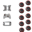 10 PCS Gamepad Silicone Luminous Button Cap Rocker Cap For PS5/PS4/PS3/ONE/360/PRO/series X/S(Black Red Circle) - Cases by PMC TechLife | Online Shopping South Africa | PMC TechLife