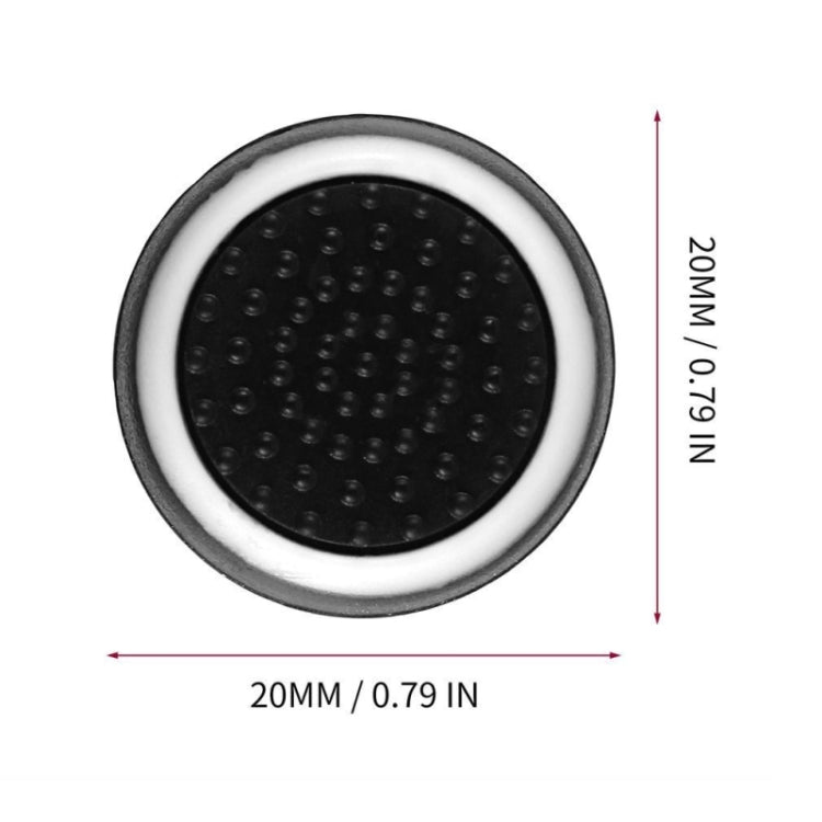 10 PCS Gamepad Silicone Luminous Button Cap Rocker Cap For PS5/PS4/PS3/ONE/360/PRO/series X/S(Transparent Black Circle) - Cases by PMC TechLife | Online Shopping South Africa | PMC TechLife