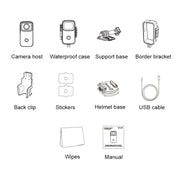 Thumb Action Camera 4K HD Anti-shake WiFi Camera(White)