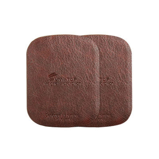 SUMITAP STHP-C40 Leather Square Magnetic Sheet Magnetic Car Phone Holder Accessories(Brown) - Hand-Sticking Bracket by SUMITAP | Online Shopping South Africa | PMC Jewellery | Buy Now Pay Later Mobicred