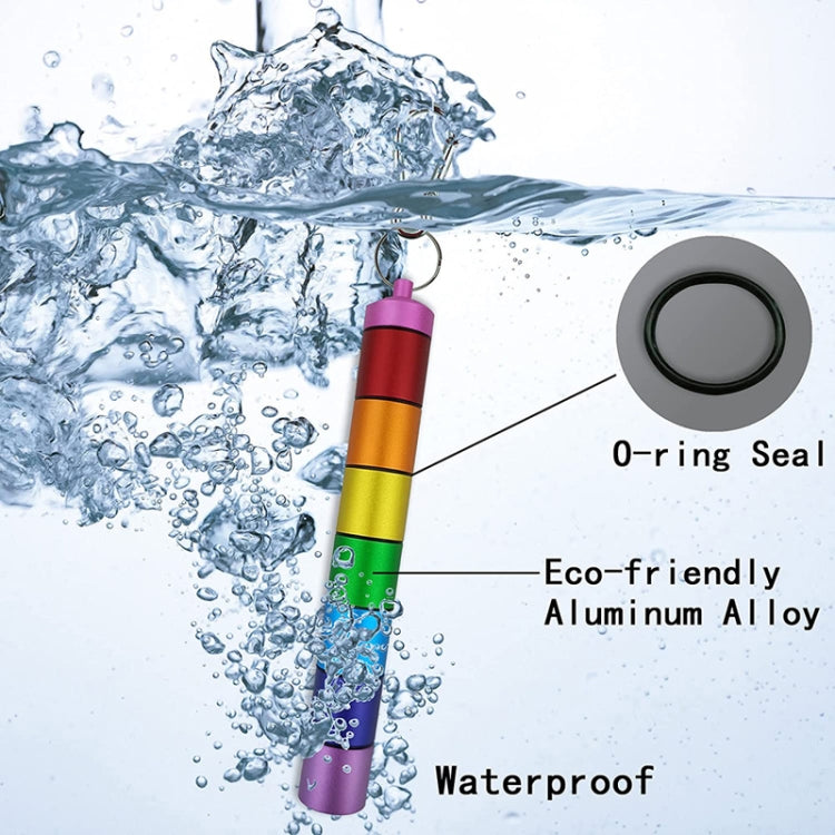 M003 Sealed Water-resistant 7 Days Split Aluminum Alloy Metal Pill Box(Colorful)