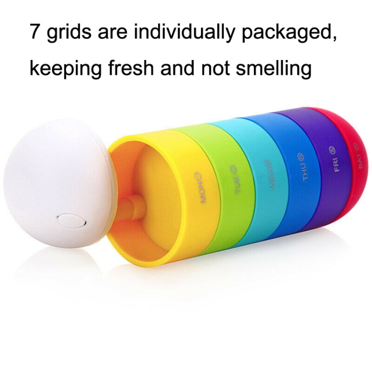 Portable Cylindrical Rotary 7 Compartments Independent Plastic Travel Pill Box(As Show) - free shipping - PMC TechLife - Order now!