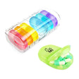 Week 14 Grids Rainbow Portable Plastic Compartment Medicine Box(As Show) - free shipping - PMC TechLife - Order now!