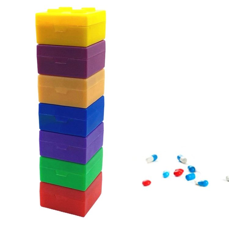 SD-J-406 28 Grids Portable Colorful Compartment Detachable Plastic Building Block Pill Box(As Show) - free shipping - PMC TechLife - Order now!