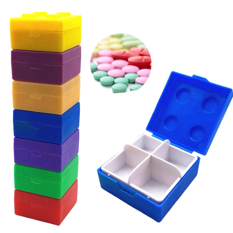 SD-J-406 28 Grids Portable Colorful Compartment Detachable Plastic Building Block Pill Box(As Show) - free shipping - PMC TechLife - Order now!