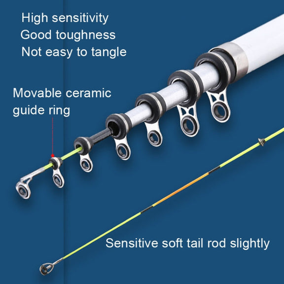 Soft Tailed Small Rod Retracting Short Raft Fishing Rod, Length: 2.1m