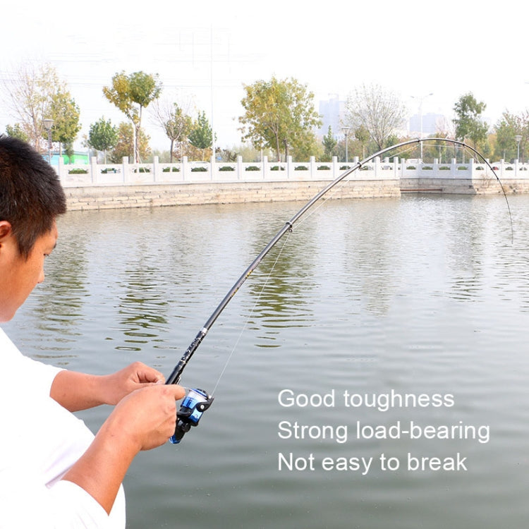 ZHANLANGWANG Carbon Throwing Pole Mini Short Rock Fishing Rod, Length: 1.8m(Black)