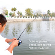 ZHANLANGWANG Carbon Throwing Pole Mini Short Rock Fishing Rod, Length: 2.1m(Black)
