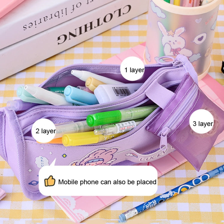 Cartoon Pencil Bag Large-capacity Primary School Stationery Bag With Handle, Color: Astronaut - free shipping - PMC TechLife - Order now!