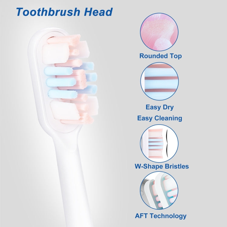 2 PCS For Xiaomi Mijia T300 T500 Electric Toothbrush Replacement Head(Pink) - free shipping - PMC TechLife - Order now!