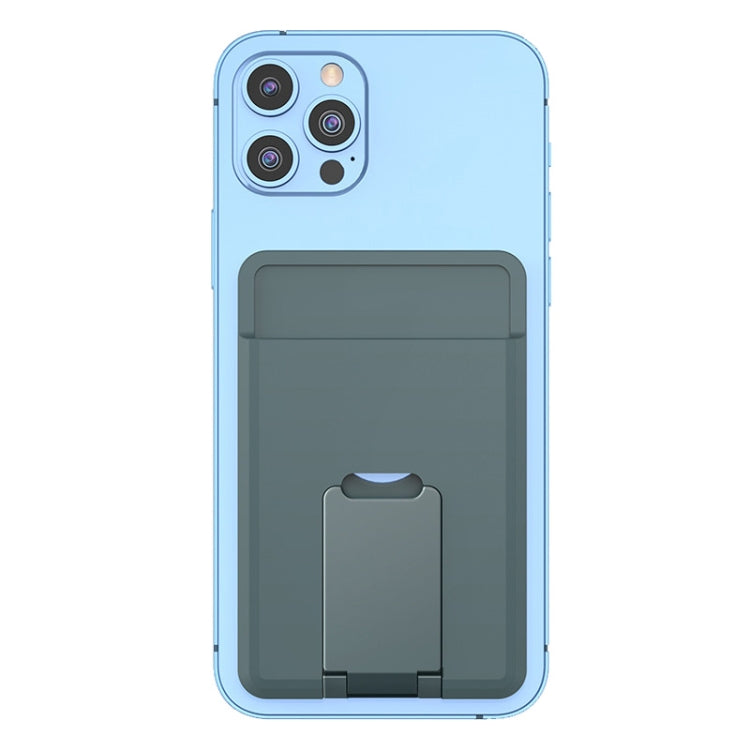 CY133H Silicone Magnetic Phone Holder with Card Holder Function(Pine Needle Green) - Hand-Sticking Bracket by PMC TechLife | Online Shopping South Africa | PMC TechLife
