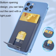 CY133H Silicone Magnetic Phone Holder with Card Holder Function(Black)