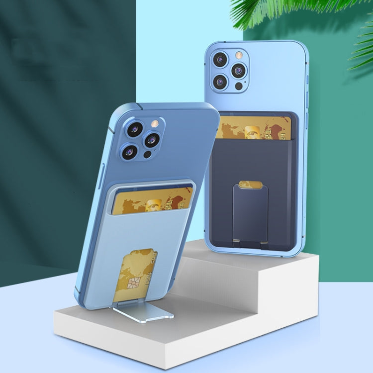 CY133H Silicone Magnetic Phone Holder with Card Holder Function(Midnight Blue) - Hand-Sticking Bracket by PMC TechLife | Online Shopping South Africa | PMC TechLife