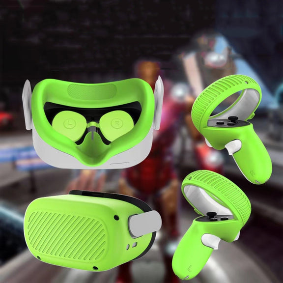 VR Glasses Lens Shell Handle Protective Case For Oculus Quest 2(Green)
