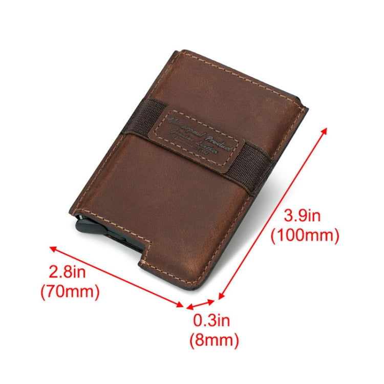 HUMERPAUL BP977 RFID Anti-Theft Card Box Leather Automatic Credit Card Set(Black) - Antimagnetic RFID Package by HUMERPAUL | Online Shopping South Africa | PMC Jewellery | Buy Now Pay Later Mobicred
