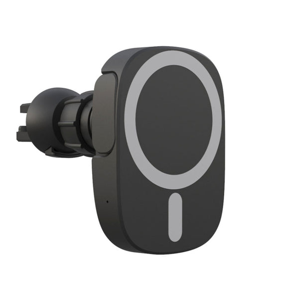 15W Intelligent Car Magnetic Wireless Charging Stand For IPhone 12 / 13 Series (Black)