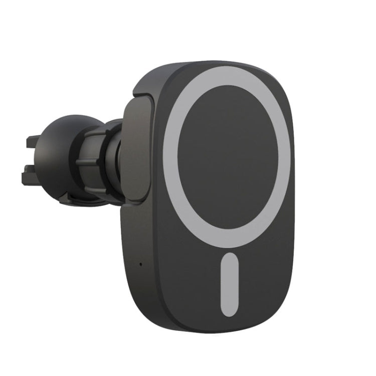 15W Intelligent Car Magnetic Wireless Charging Stand For IPhone 12 / 13 Series (Black)