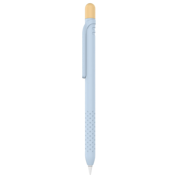 CY152 Magnetic Silicone Storage Colorblock Pen Holder For Apple Pencil 1(Light Blue)