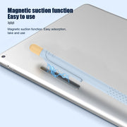 CY152 Magnetic Silicone Storage Colorblock Pen Holder For Apple Pencil 1(Light Blue)
