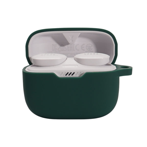 For JBL T230NC TWS Wireless Bluetooth Headphones Silicone Case(Ink Green)
