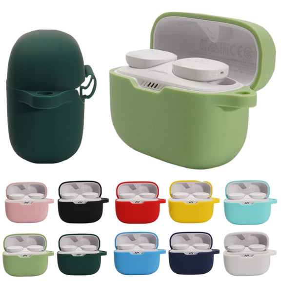 For JBL T230NC TWS Wireless Bluetooth Headphones Silicone Case(Ink Green)