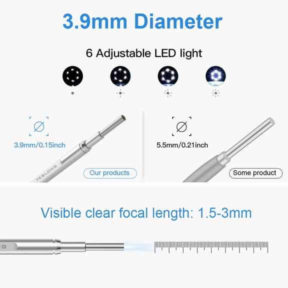 TESLONG MS450 4.5 inch HD Smart Screen Otoscope with 32GB Memory Card