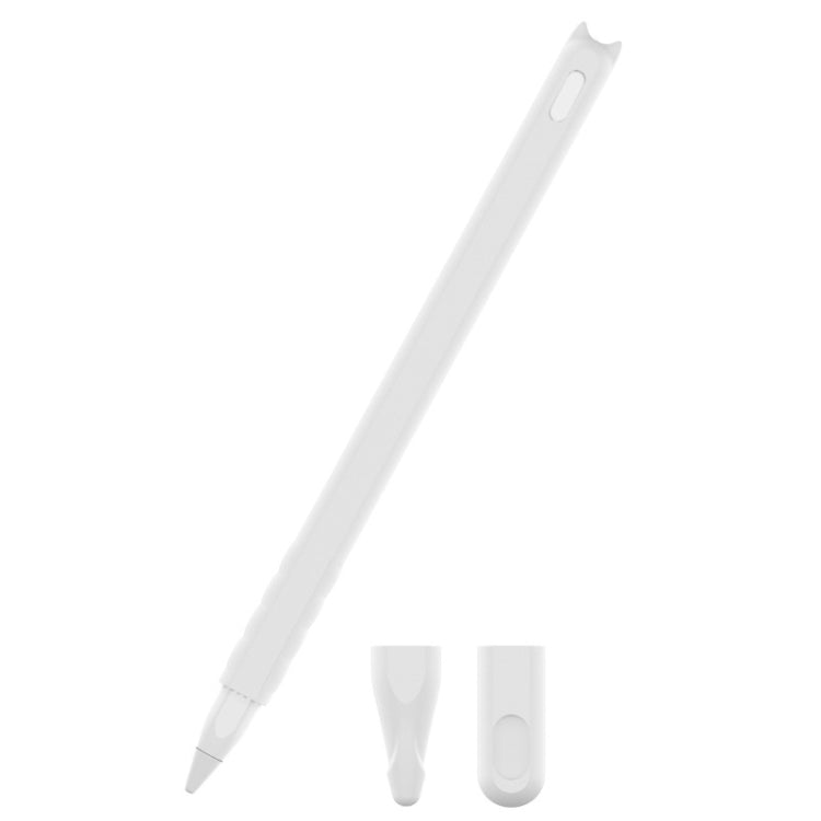 2 PCS Cartoon Touch Silicone Pen Case For Apple Pencil 2(White) - Pencil Accessories by PMC TechLife | Online Shopping South Africa | PMC TechLife