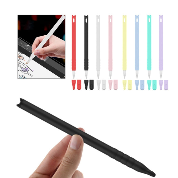 2 PCS Cartoon Touch Silicone Pen Case For Apple Pencil 2(Light Pink)