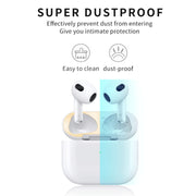 2 PCS Headphone Inner Cover Sticker Dustproof Protective Film For Airpods 3(Rose Gold)